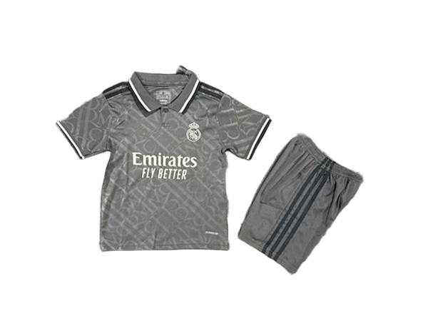Adidas Real Madrid Dark Grey Breathable Sports Set Men & Women