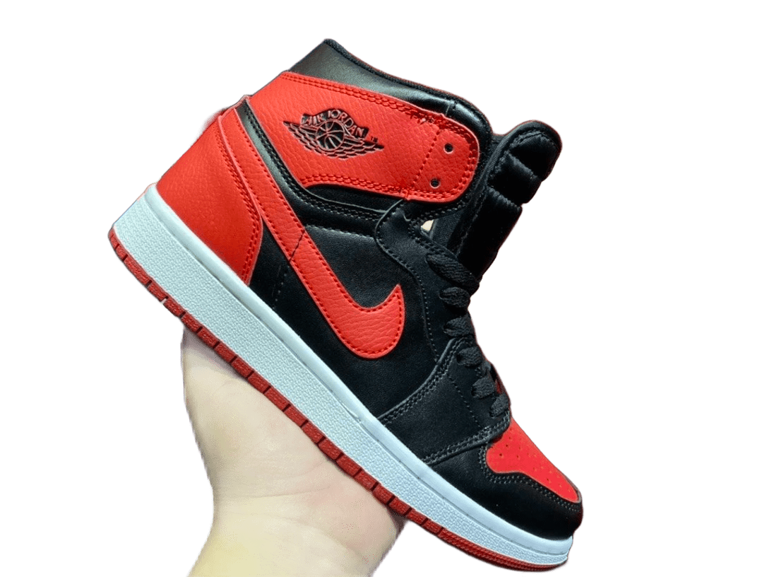 Air Jordan 1 High OG 'Bred' Black Red Basketball Sneakers