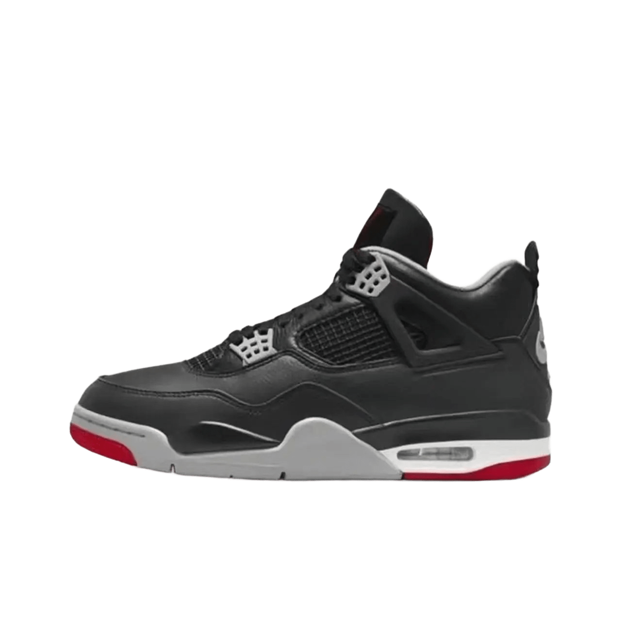 Air Jordan 4 Retro Black Cement Grey Red Men Women Shoes