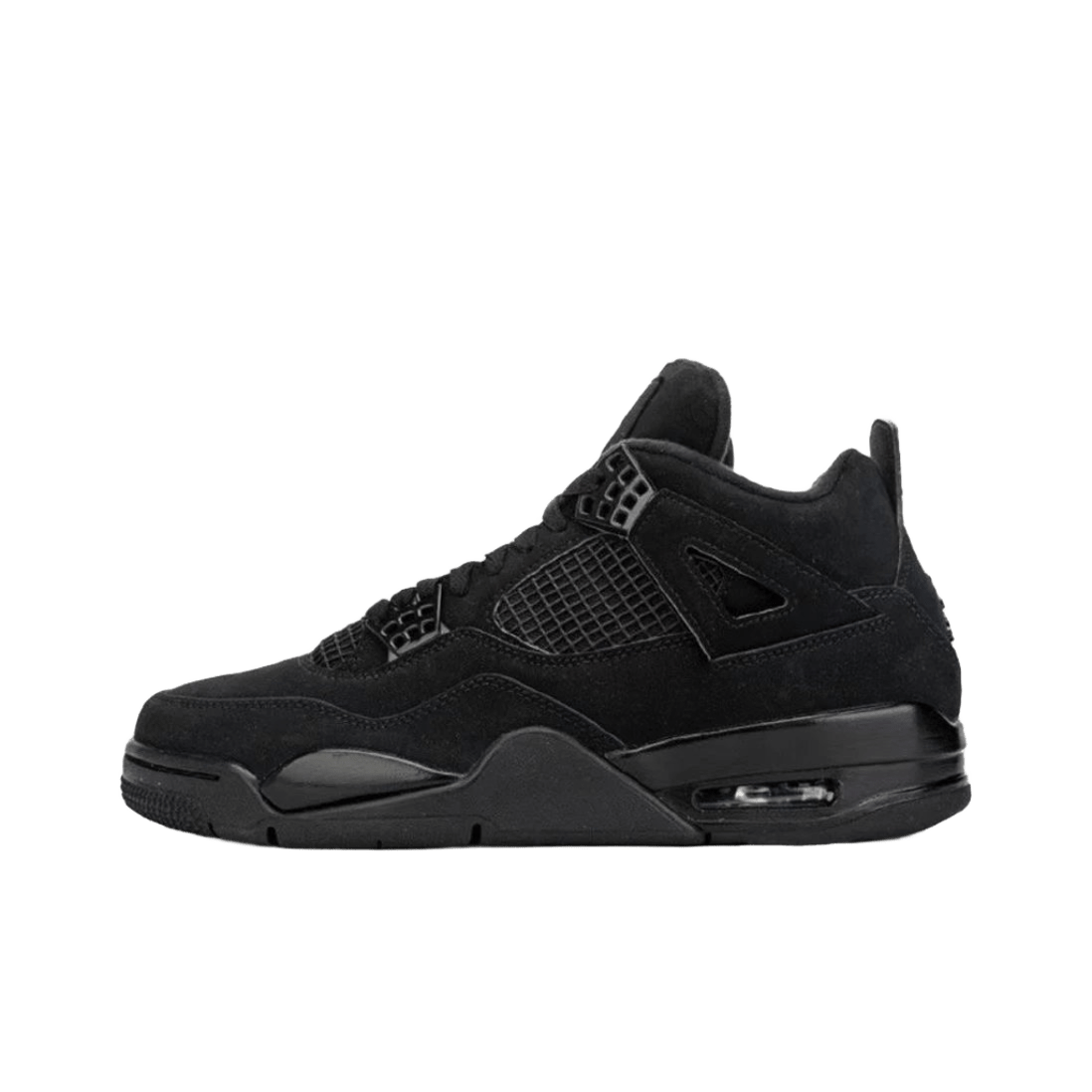 Air Jordan 4 Retro Black Suede Men Women Sneakers