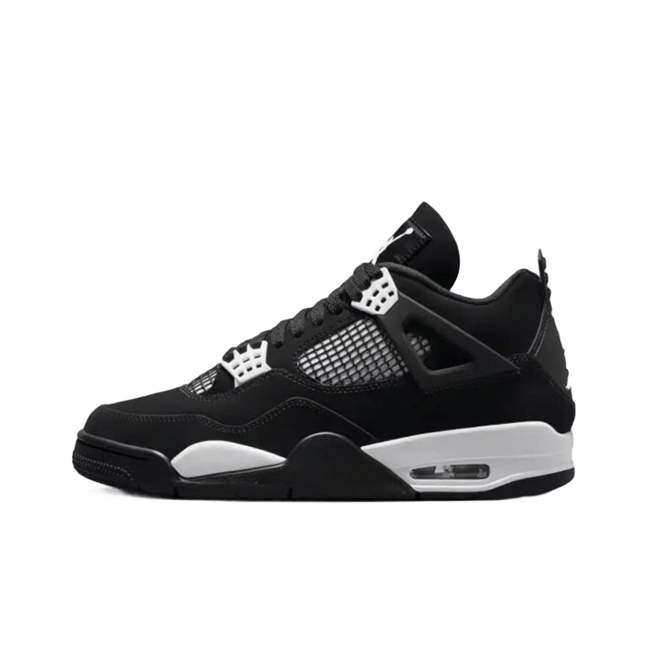 Air Jordan 4 Retro Black White Classic Sneakers Unisex