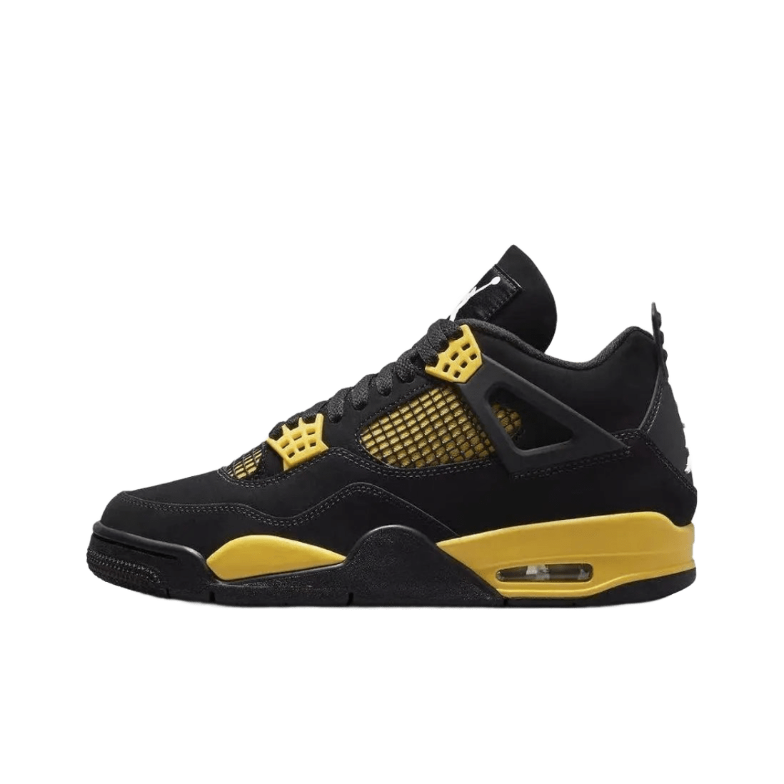 Air Jordan 4 Retro Black Yellow Cement Men Women Sneakers