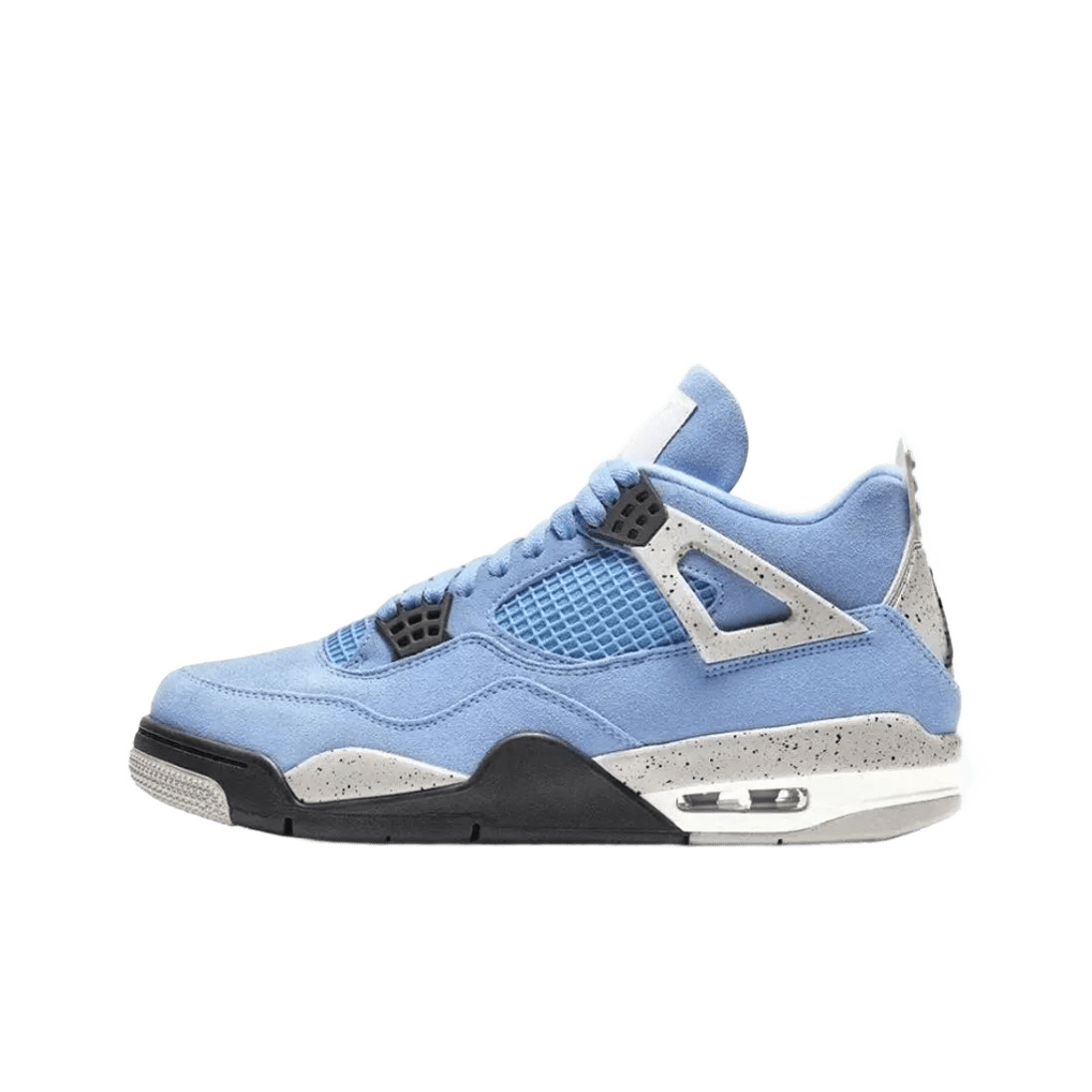 Air Jordan 4 Retro University Blue Suede Classic Basketball Sneakers