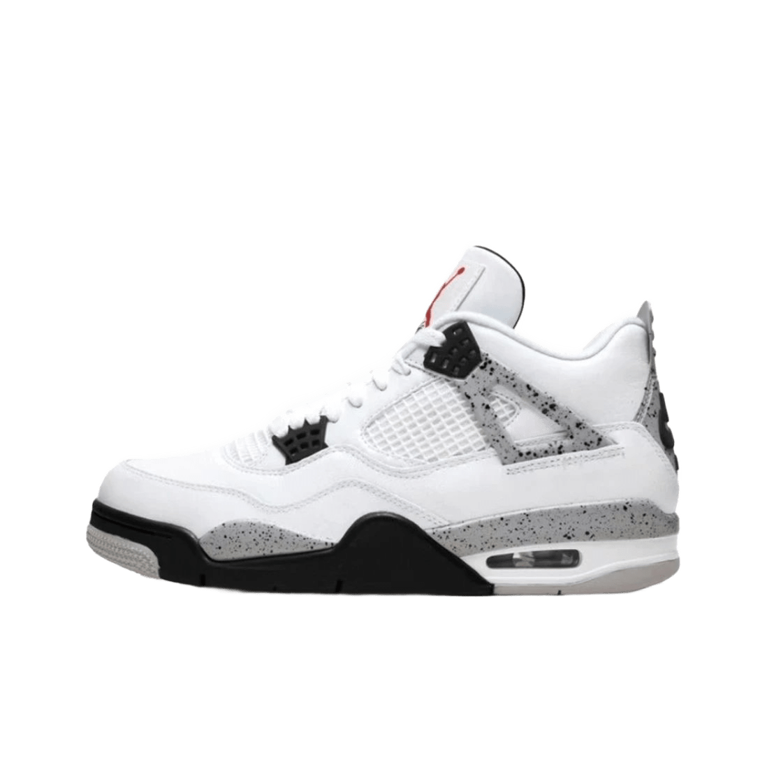 Air Jordan 4 Retro White Black Grey Splatter Men Women Shoes
