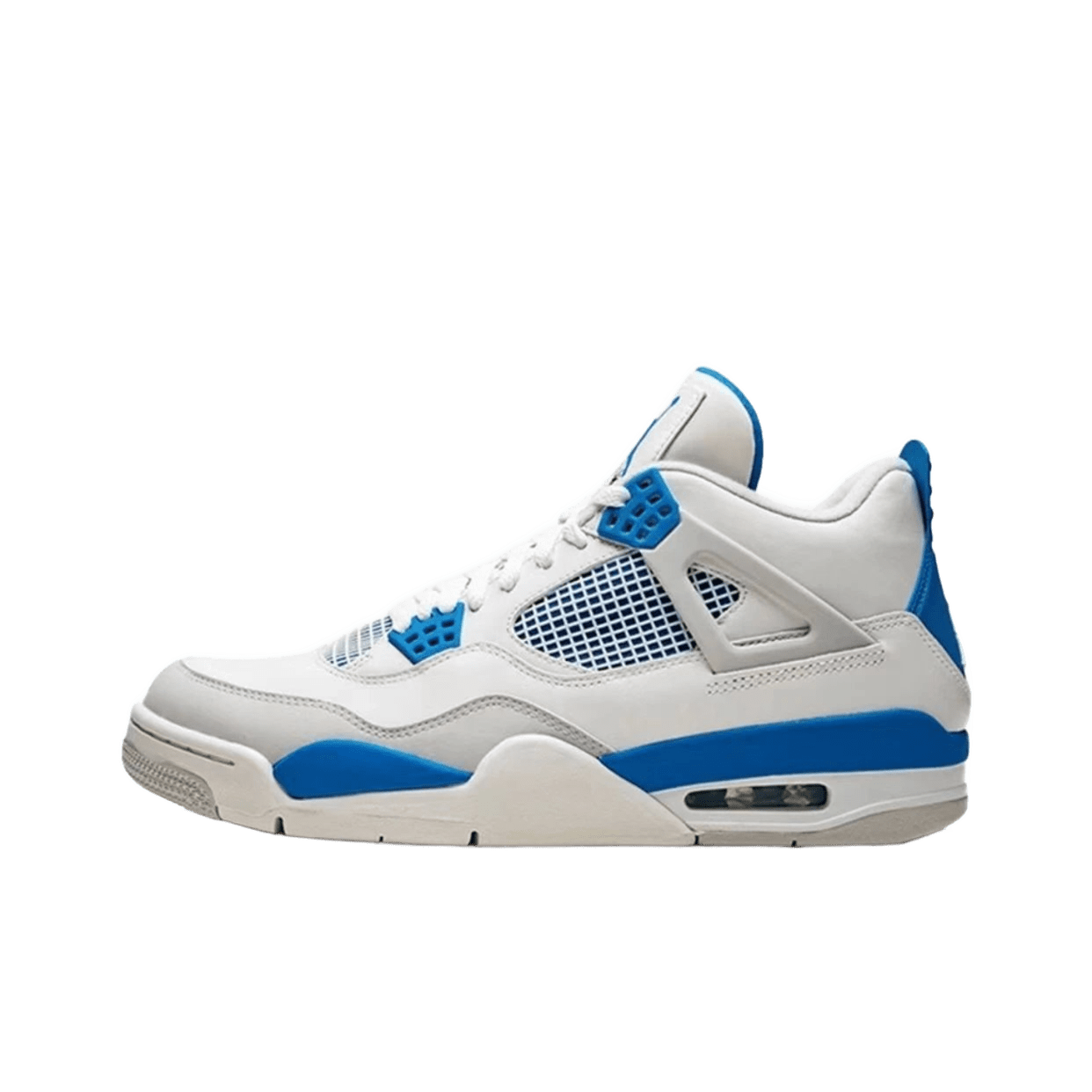 Air Jordan 4 Retro White Blue Classic Basketball Sneakers