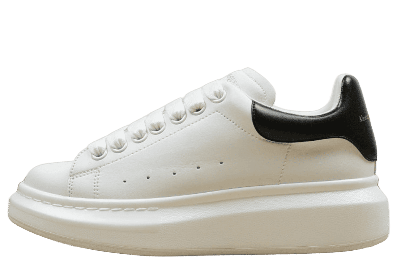 Alexander McQueen Chunky White Black Leather Sneakers