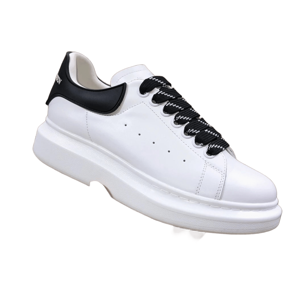 Alexander McQueen Oversized White Sneakers Black White
