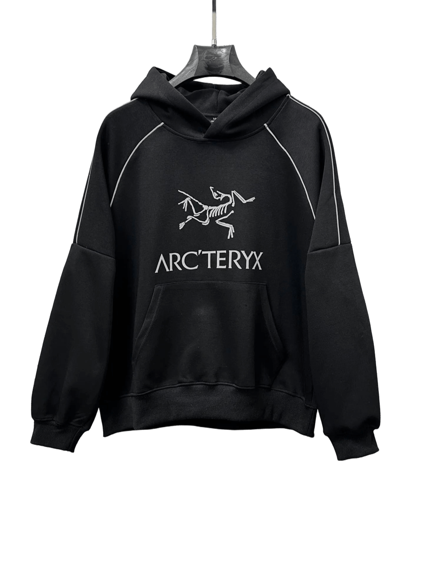 Arc'teryx Black Cotton Hoodie: Unisex Streetwear