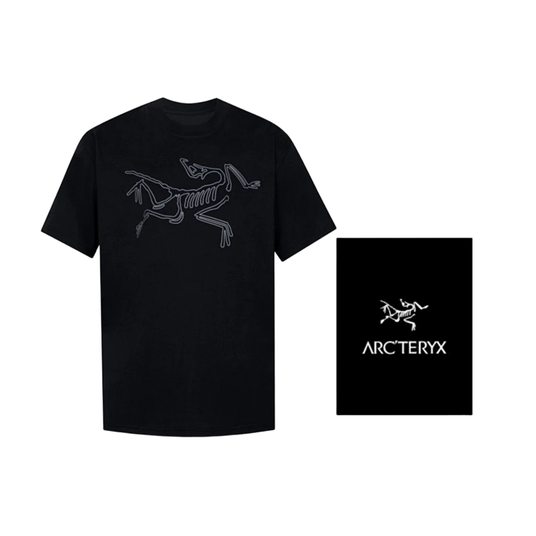 Arcteryx Black Cotton T-Shirt: Unisex, Breathable, Logo Tee