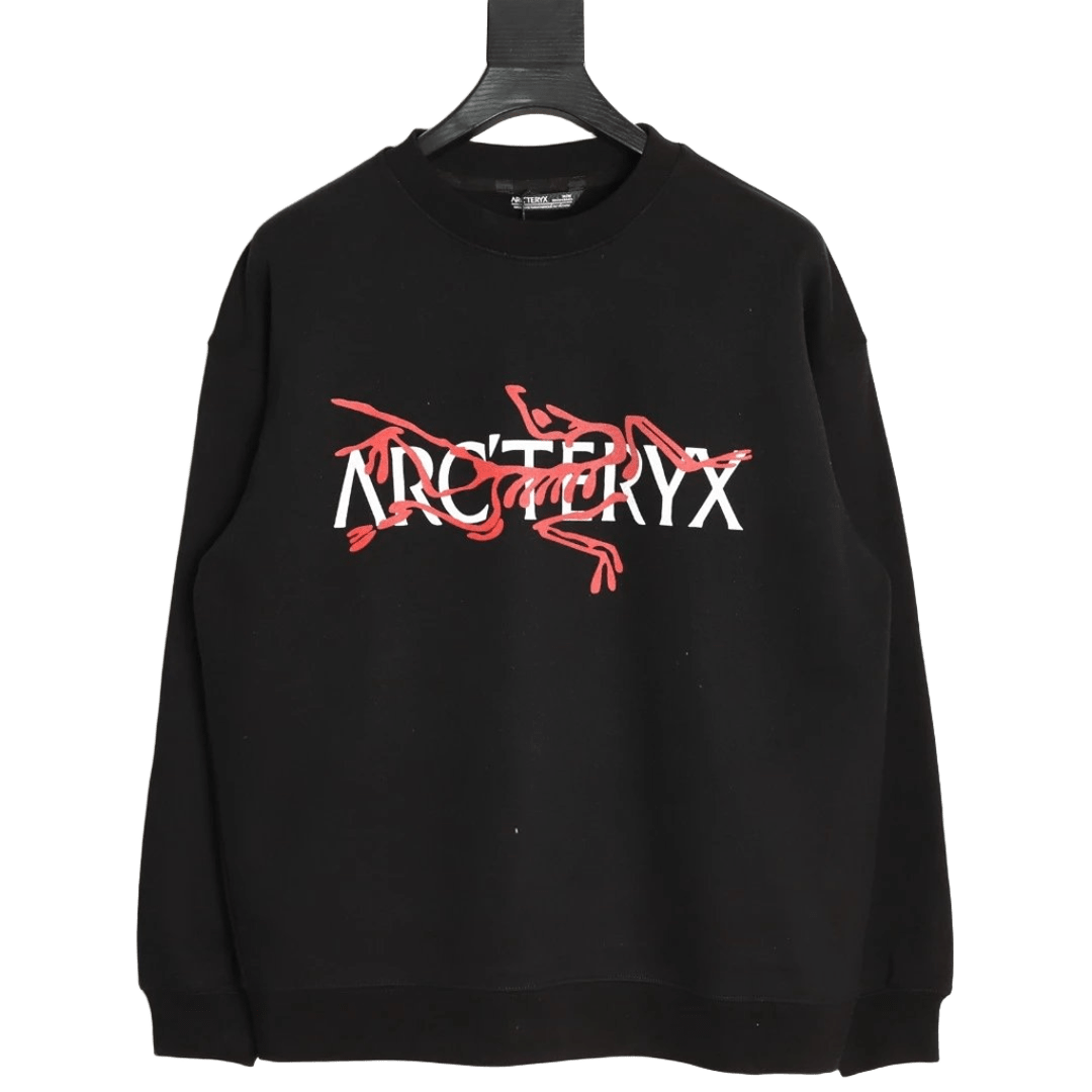 Arcteryx Black Crewneck Sweatshirt - Unisex Cotton Streetwear