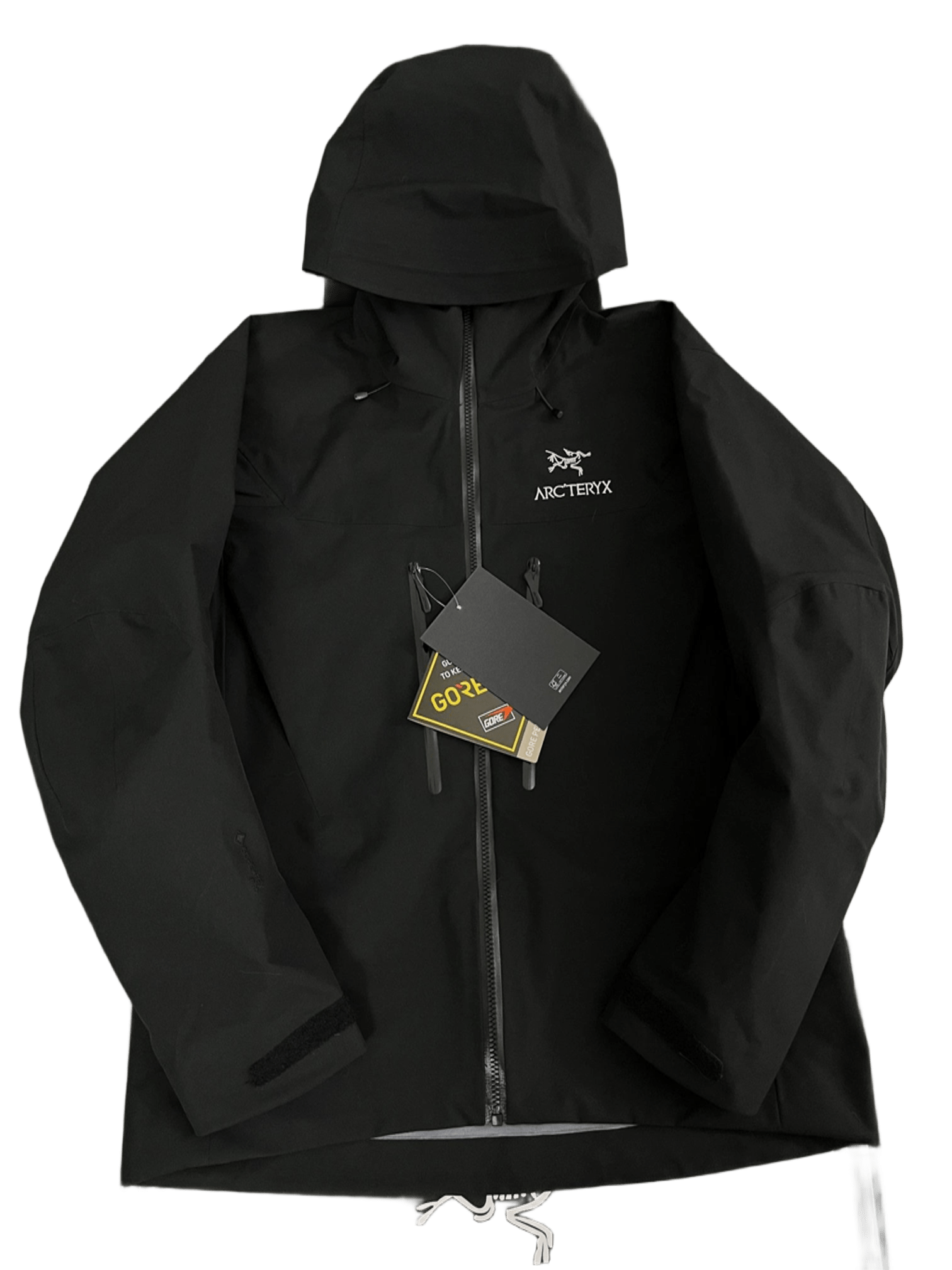 Arc'teryx GORE-TEX Black Waterproof Windproof Hooded Jacket Unisex