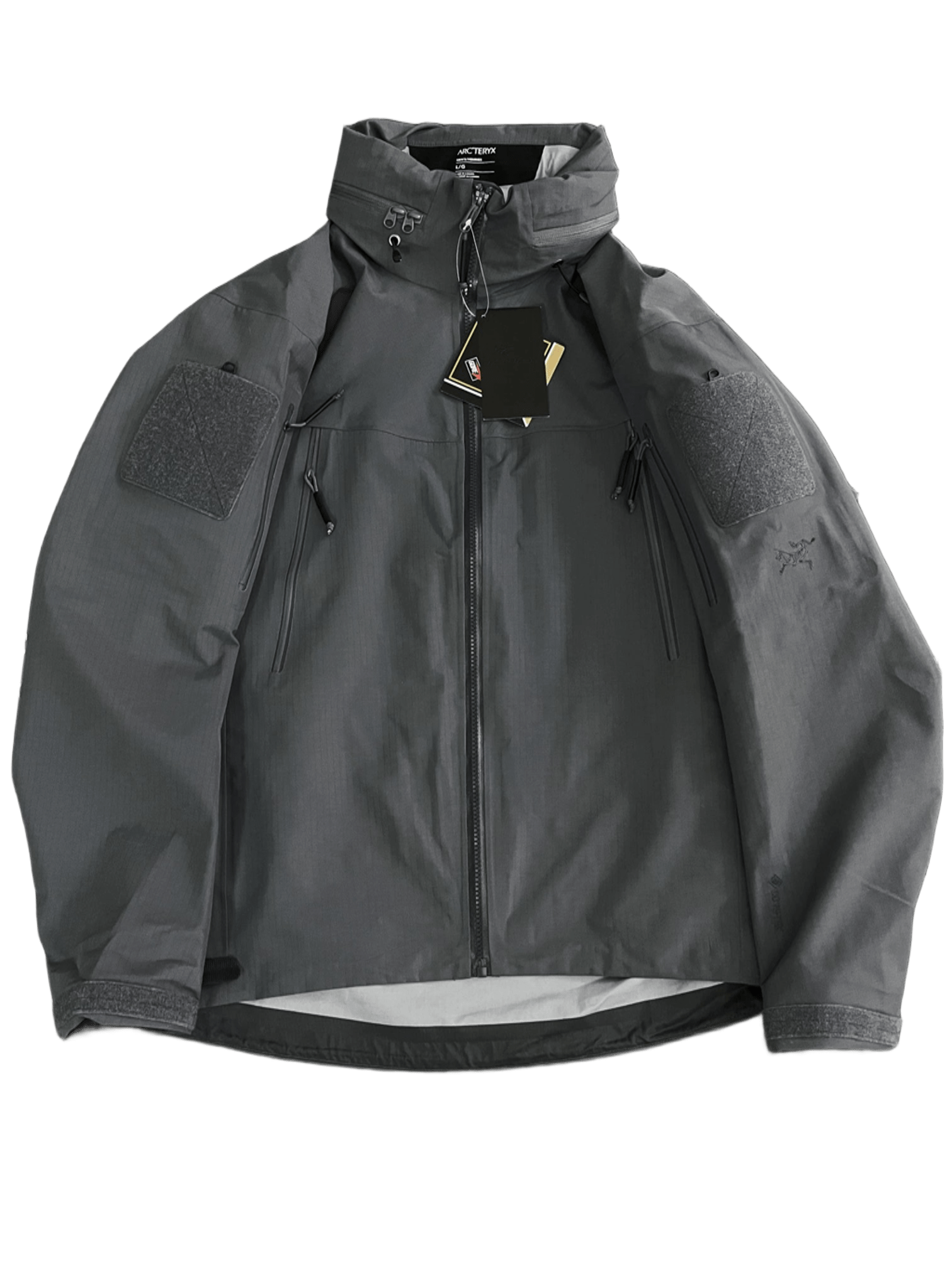 Arc'teryx Gray Hardshell Jacket: Waterproof & Windproof