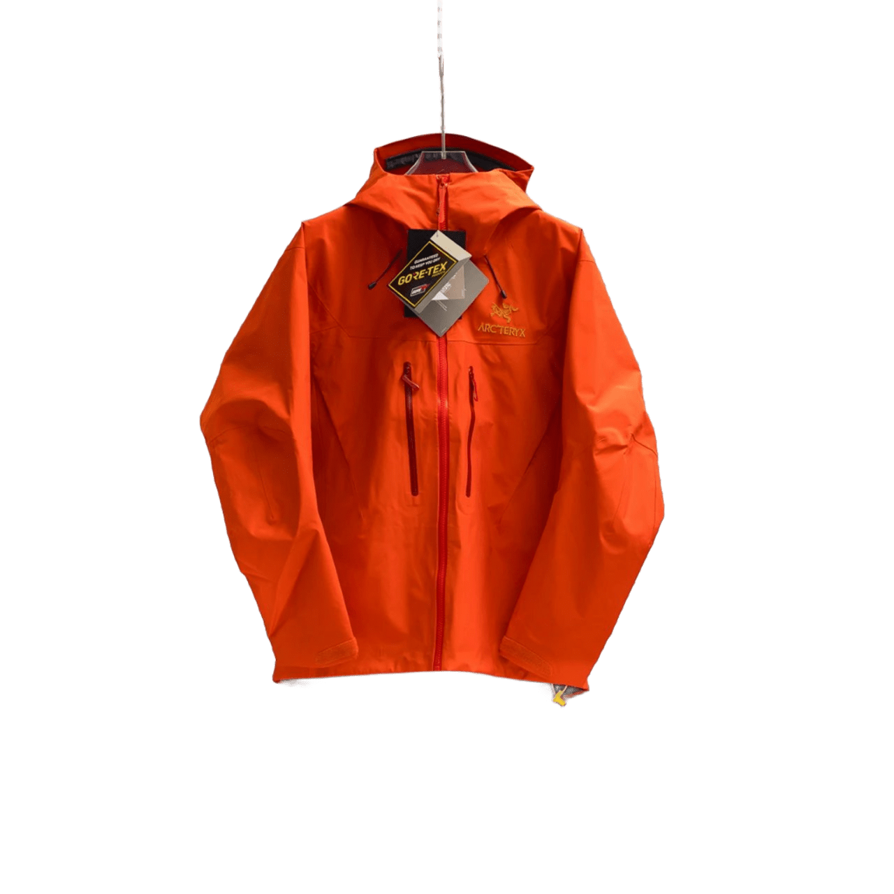 Arc'teryx Orange GORE-TEX Waterproof Breathable Hooded Jacket