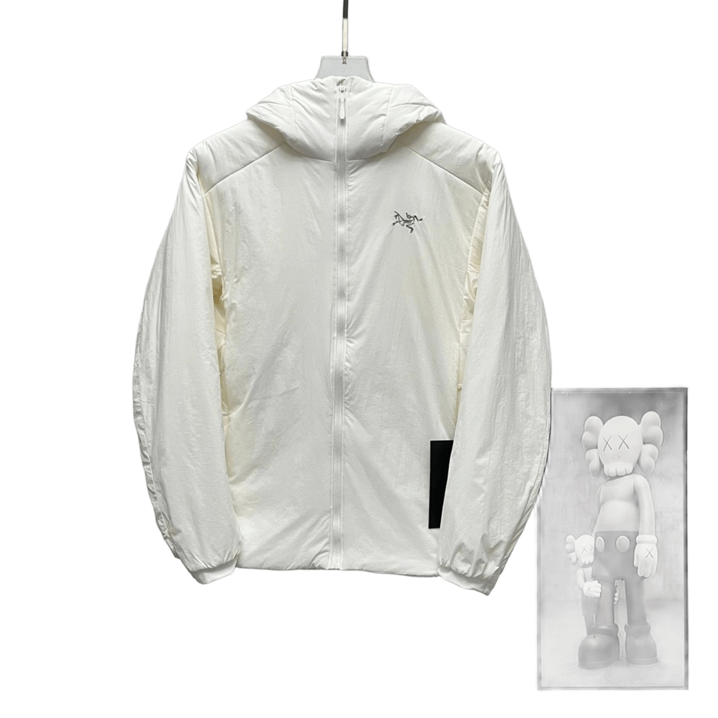 Arc'teryx Polar White Windproof Hooded Jacket | Unisex