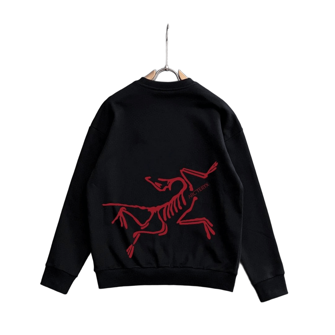 Arc'teryx Skeleton Print Cotton Sweatshirt - Unisex Black