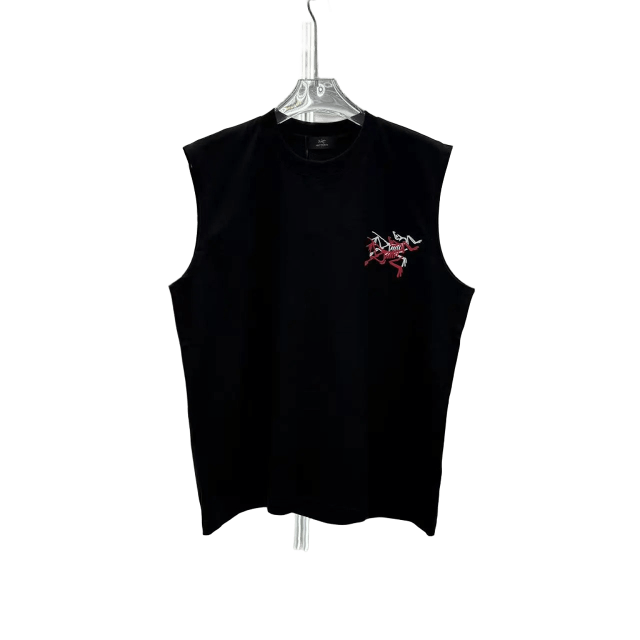 Arcteryx Sleeveless Tee: Black Cotton Streetwear w/ Embroidery