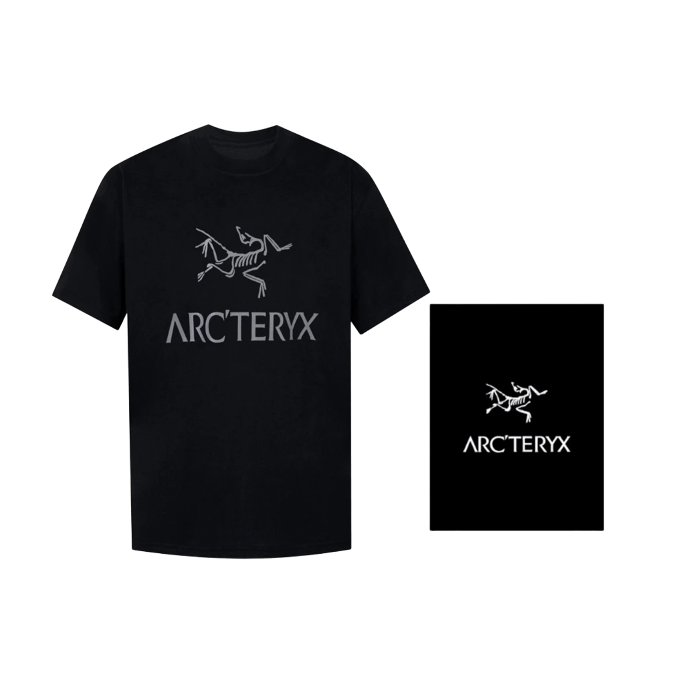 Arc'teryx Unisex Black Cotton T-Shirt with Skeleton Logo
