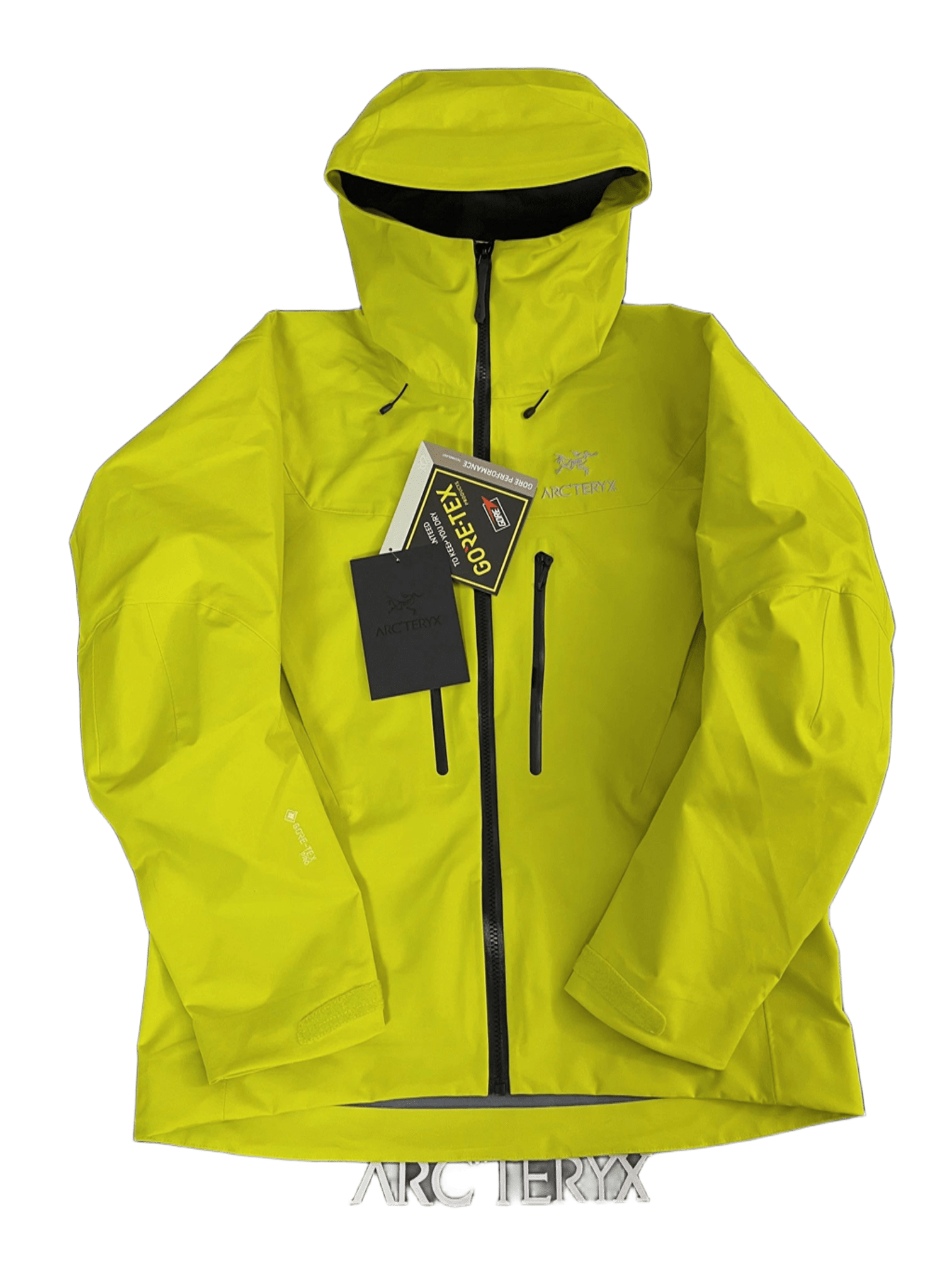 Arc'teryx Unisex Waterproof Windproof Hooded Jacket, Yellow
