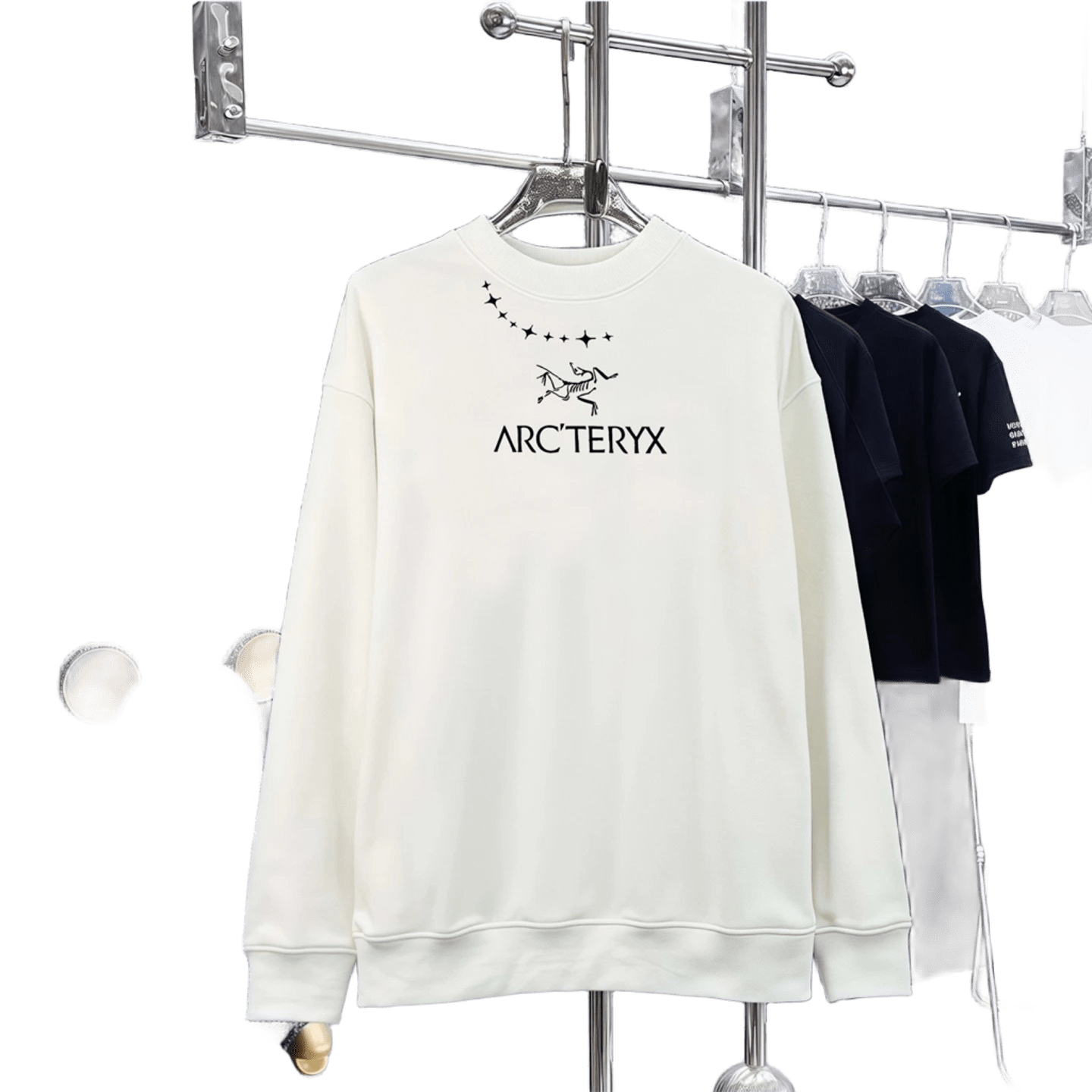 Arc'teryx Unisex White Crewneck Sweatshirt - Cotton Logo