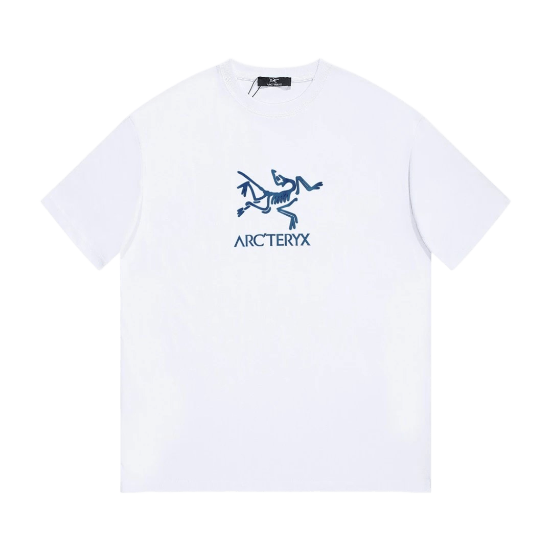 Arcteryx Unisex White T-Shirt: Dinosaur Skeleton Graphic Tee