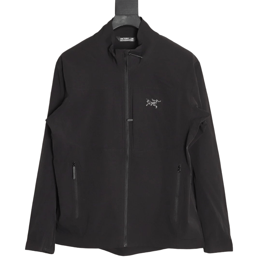 Arc'teryx Unisex Windproof Jacket - Black Stand Collar