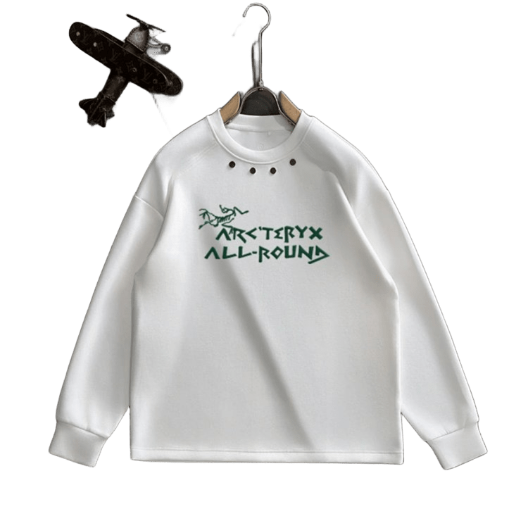 Arc'teryx White Cotton Hoodie - Unisex Streetwear