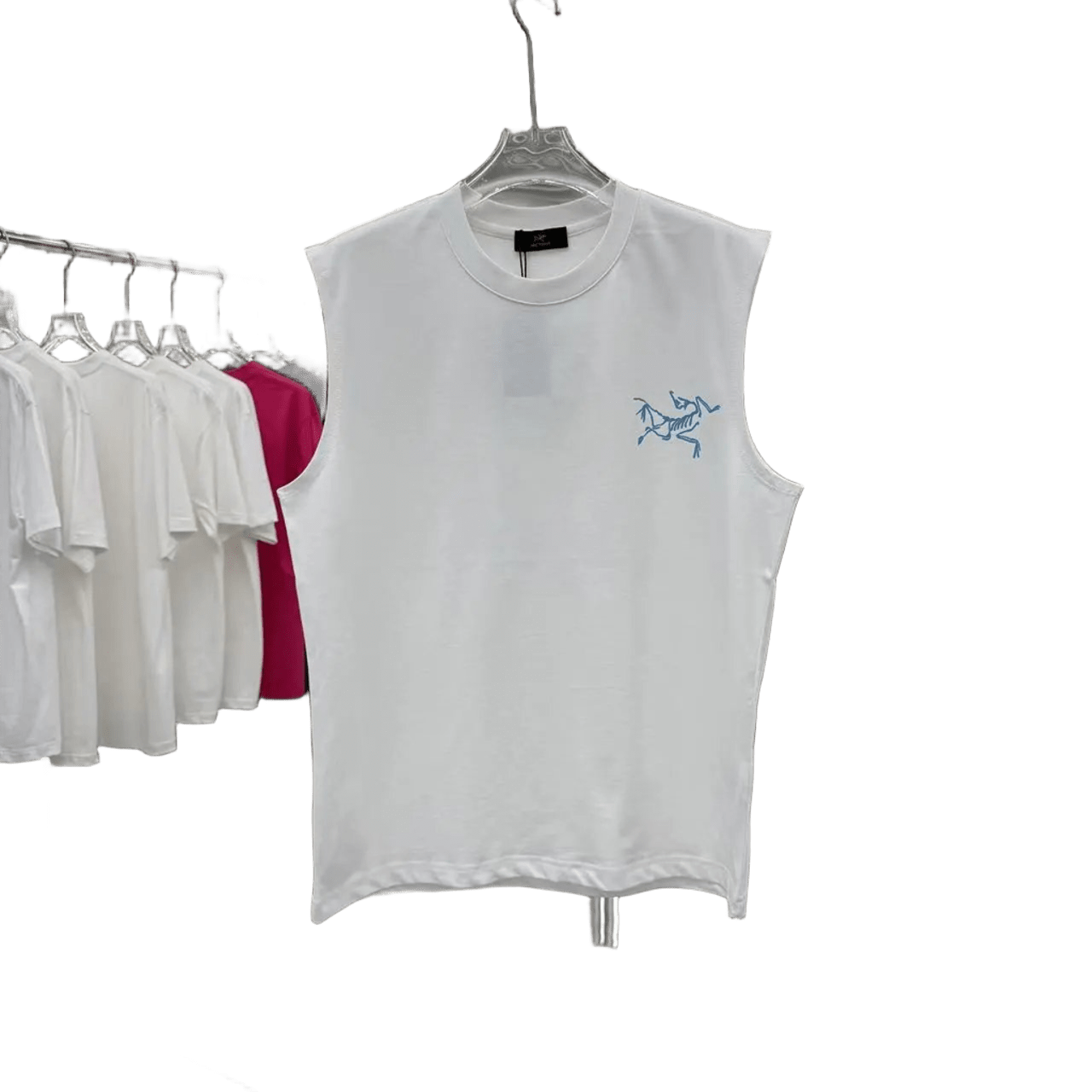 Arcteryx White Sleeveless Vest, Cotton Unisex Tank Top