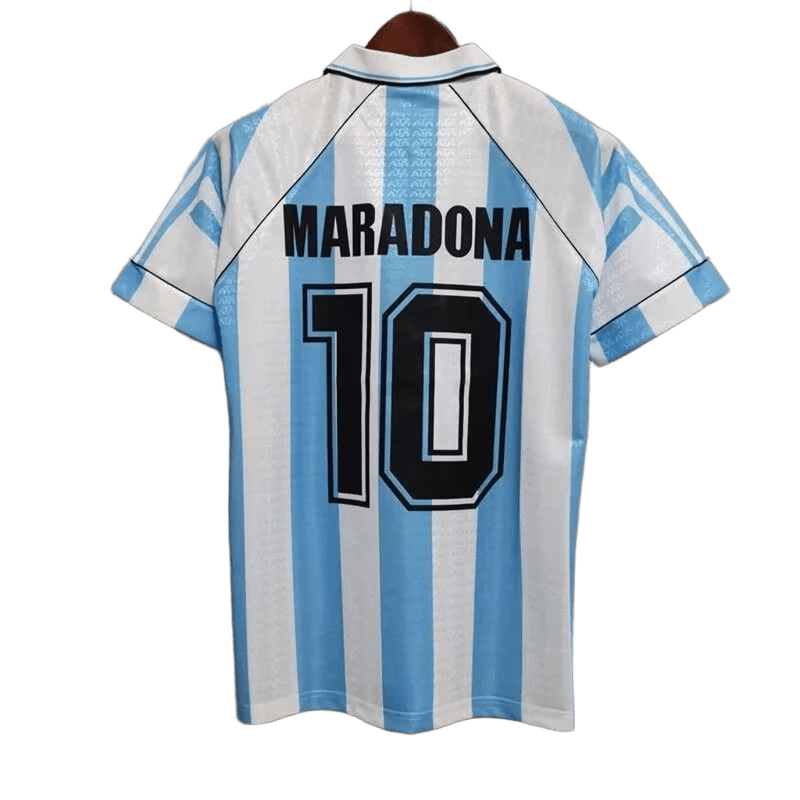 Argentina Maradona Tribute Football Jersey Quick-Dry Striped