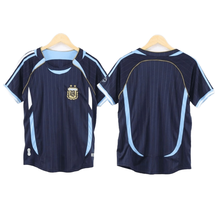 Argentina National Team Dark Blue Striped Quick-Dry Jersey