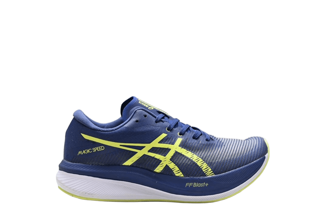 ASICS Magic Speed Blue Yellow Racing Running Shoes