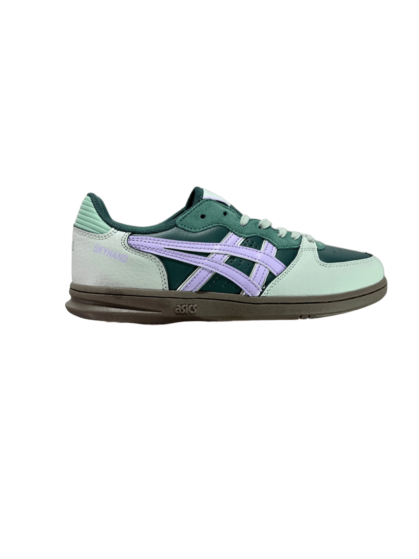 Asics Skyhand Green Purple White Sneakers