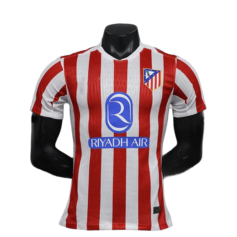 Atletico Madrid Home Striped Soccer Jersey Dry-Fit Unisex