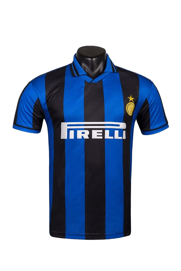 Authentic Inter Milan Blue Black Striped Soccer Jersey