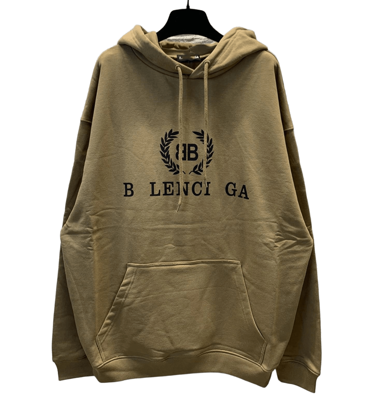 Balenciaga Khaki Hoodie: Unisex Cotton Streetwear