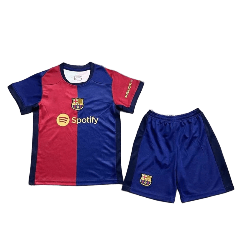 Barcelona Kids Breathable Quick-Dry Sport Suit Red Blue