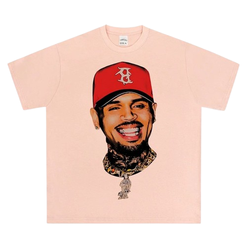 BC Print Loose Pink T-Shirt | Streetwear Unisex Cotton Tee