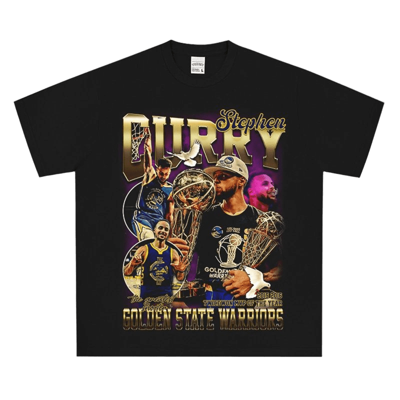 Black Curry Tribute Tee: Unisex Cotton T-Shirt, Street Basketball Style