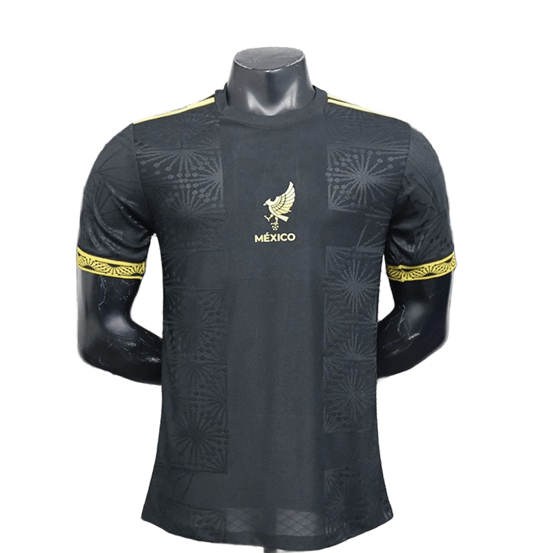 Black Mexico NT Breathable Quick-Dry Football Shirt