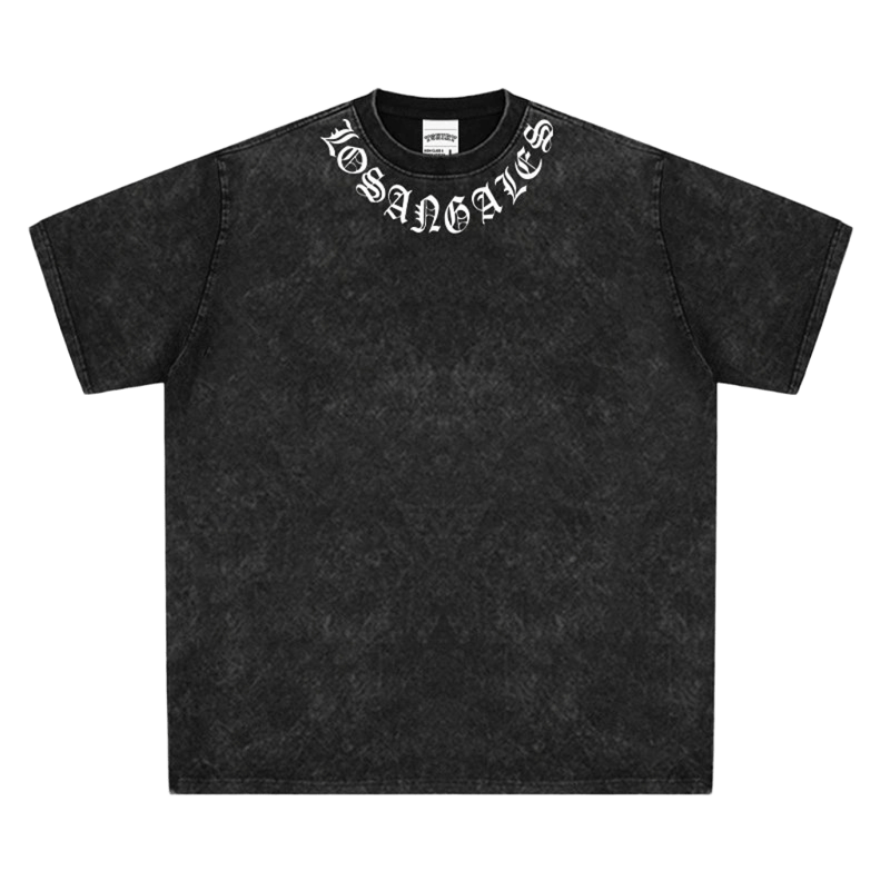 Black Vintage Gothic LA Print Tee - Unisex Street Style