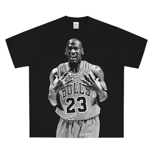 Black & White Basketball Print T-Shirt | Unisex Streetwear | Bulls 23