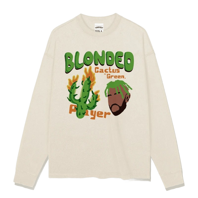 Blonded Print Tee: Cactus Green Unisex Streetwear Cotton Tee