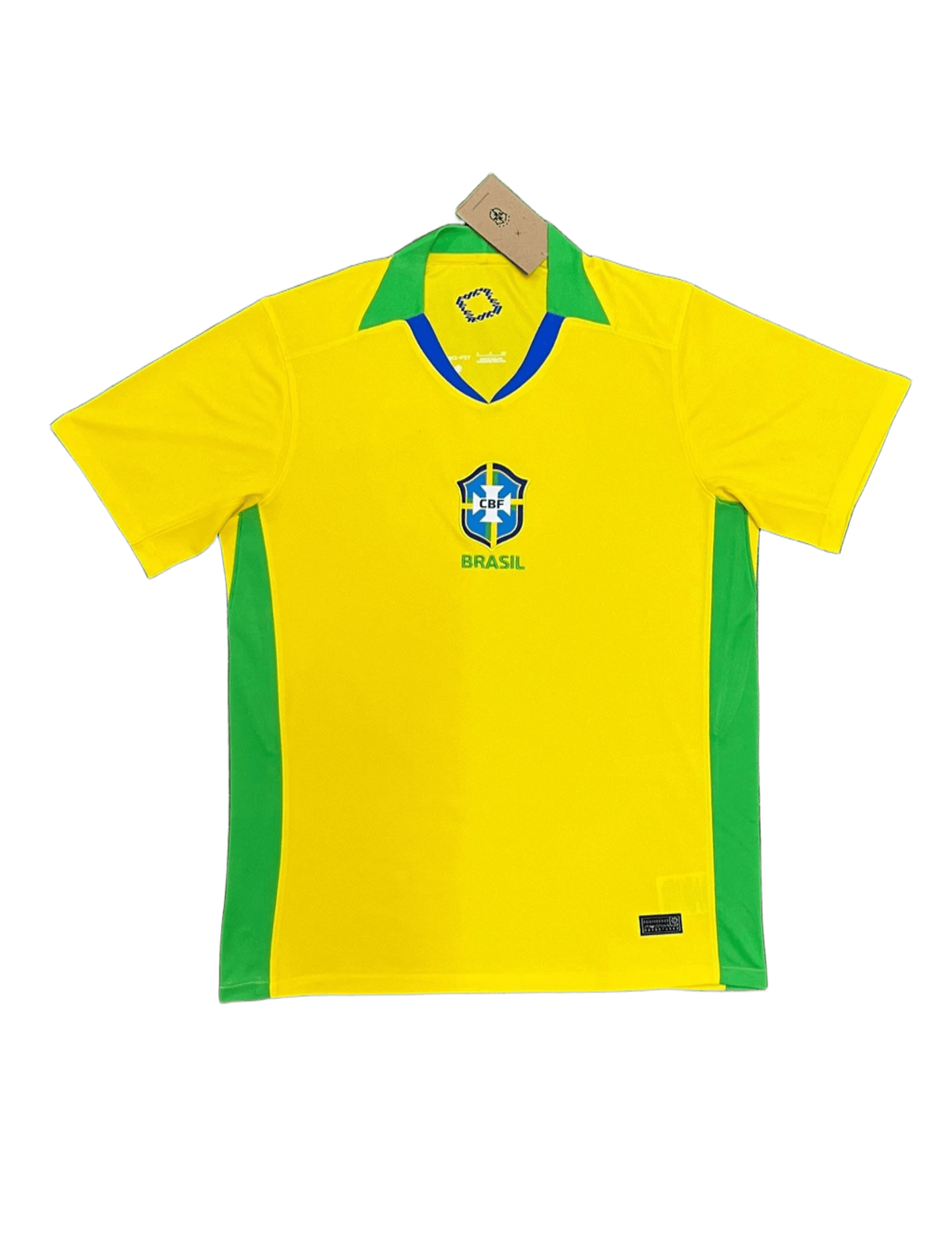 Brazil Football Vibrant Contrast T-Shirt Breathable Quick-Dry