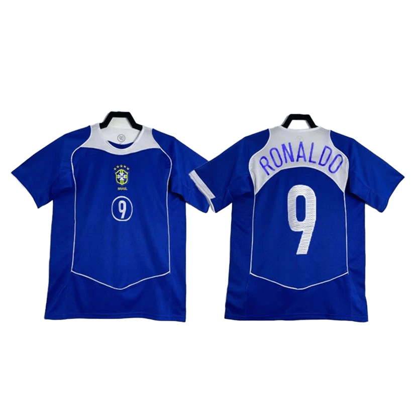 Brazil Ronaldo Blue Football Jersey