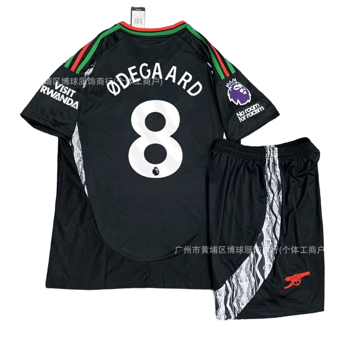 Breathable Black Football Kit Odegaard8