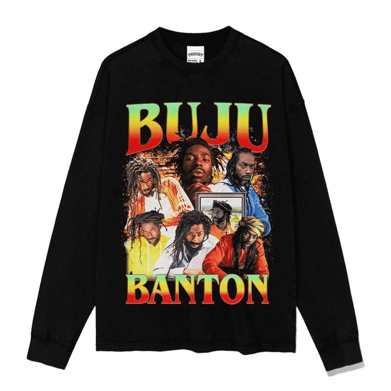 Buju Banton Reggae Tee - Unisex Cotton Long Sleeve Streetwear
