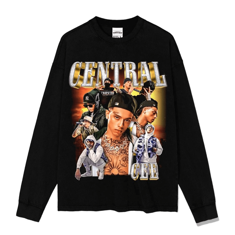 Central Cee Graphic Tee - Unisex Cotton Long Sleeve Streetwear