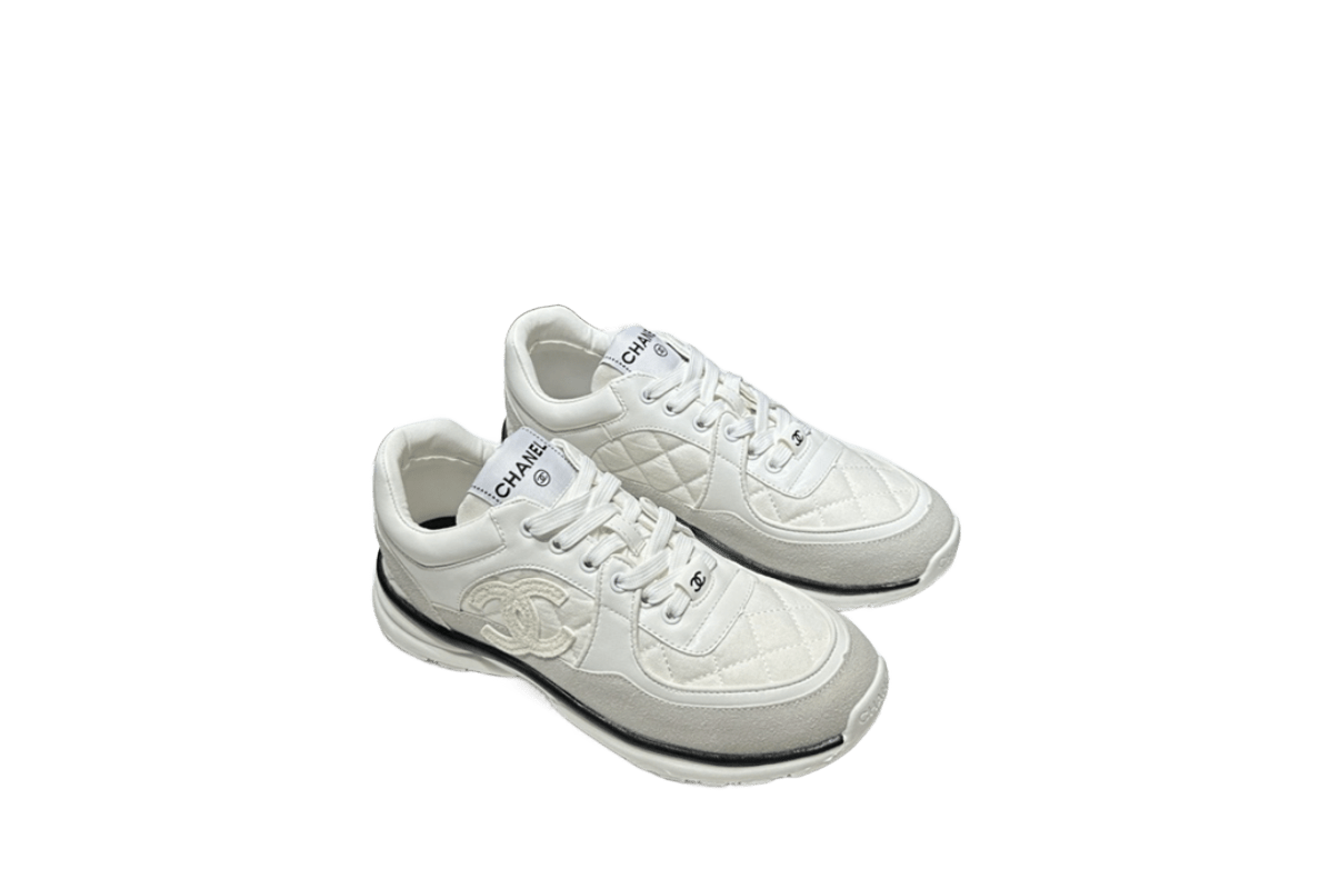 Chanel Classic White Sneakers Leather Casual Shoes