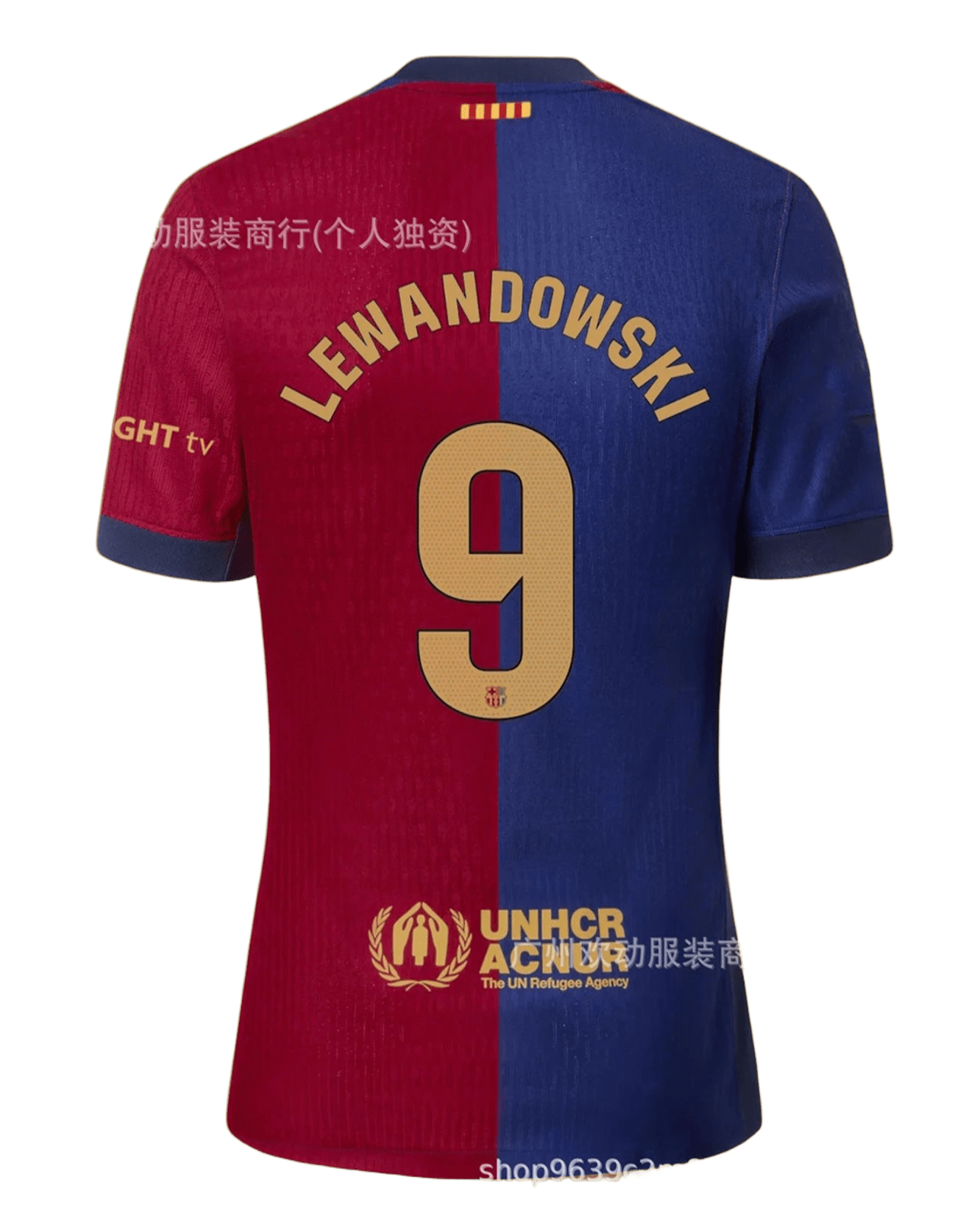 Cheer Lewandowski #9 Breathable Red Blue Soccer Jersey