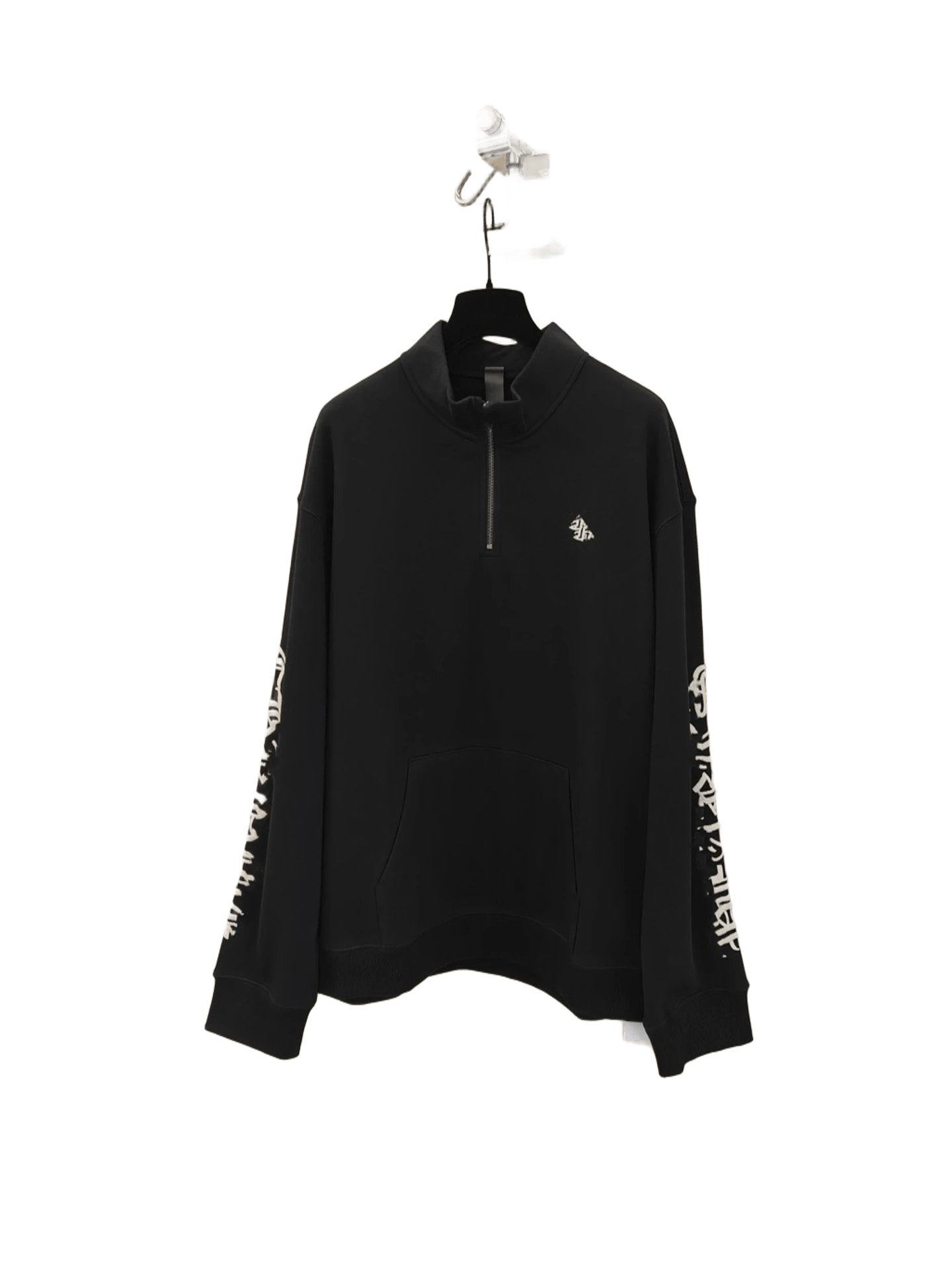 Chrome Hearts Black Half-Zip Cotton Sweatshirt | Street Style
