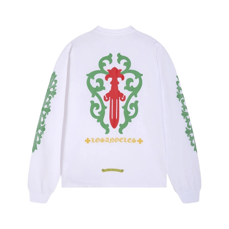 Chrome Hearts LA Cross Tee Unisex White Cotton Streetwear